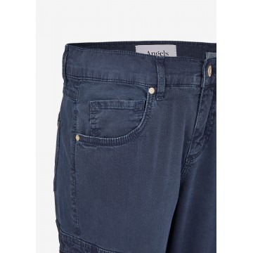 Angels Ankle-Jeans ,Ornella Cargo' mit Reißverschlusstaschen in nachtblau
