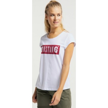 MUSTANG T-Shirt ' Print-Shirt ' in weiß