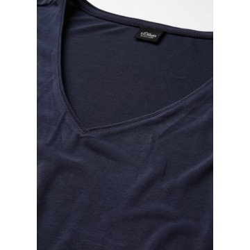 s.Oliver BLACK LABEL Shirt in dunkelblau